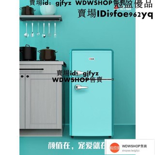 【冰箱 冰櫃】志高118昇冰櫃小型美式懷舊網紅家用雙開門冷藏冷凍宿舍租房 220V
