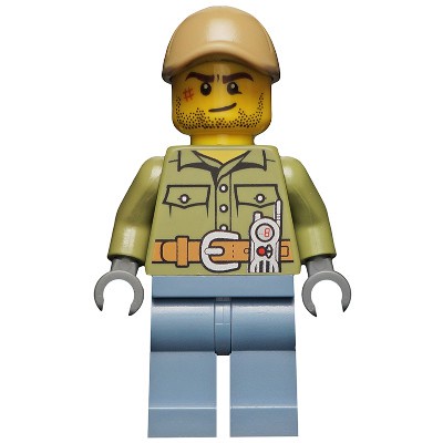 【小荳樂高】LEGO 城市系列 City 火山探險 司機 深米色帽子 探險員 (60120原裝人偶) cty0680