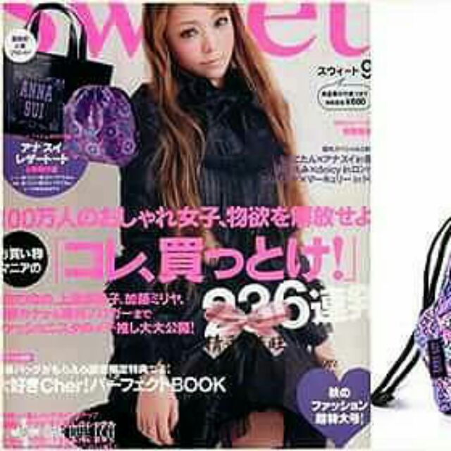 日本Sweet雜誌Anna sui 防水亮面手提包
