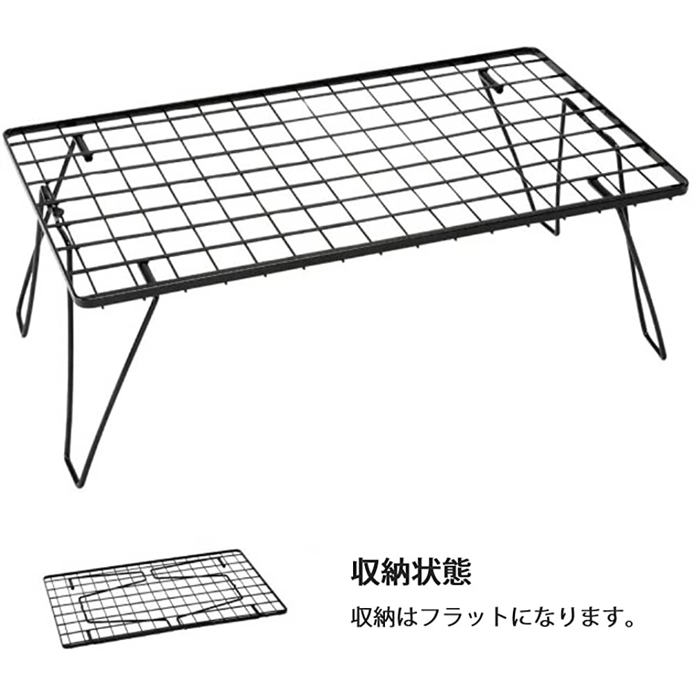 日本UNIFLAME 不鏽鋼摺疊多功能置物網架 置物架.料理架 爐架 不鏽鋼折疊桌 611616 現貨 廠商直送