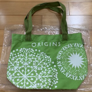 Origins品木宣言耶誕主題綠底環保購物袋*1只-百貨週慶限定-肩揹包/手提包/環保袋-全新-專櫃正品-現貨
