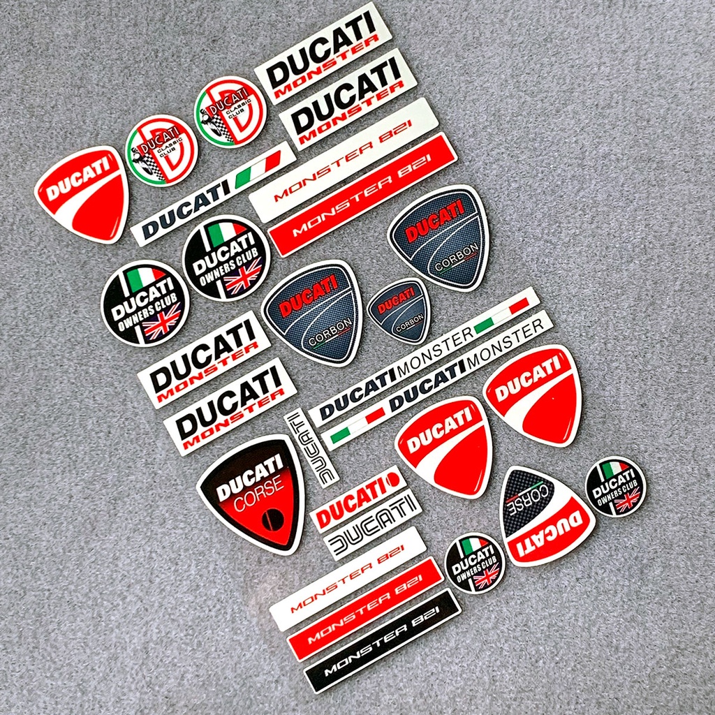 Ducati摩托車反光貼防水貼自行車套划痕筆記本頭盔貼