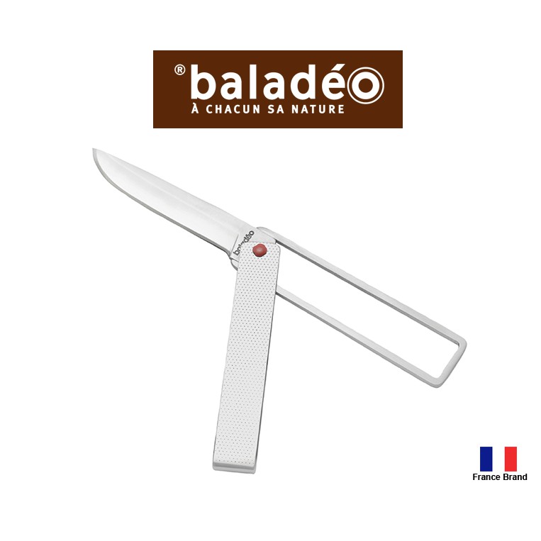 Baladeo法國戶外口袋刀薄型FLIP翻轉折刀全不銹鋼握柄【BECO400】