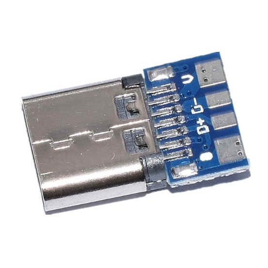 [RWG] TYPE-C 母頭測試板 USB-3.1四個焊點帶PCB板母座 連接器