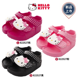 Hello Kitty>臺灣製凱蒂貓軟Q休閒涼鞋822527黑/桃/粉(中小童段)13-18cm(零碼)