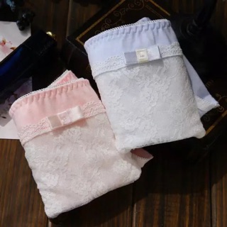 日本進口復古蕾絲中高腰生理褲，2色，M-XL