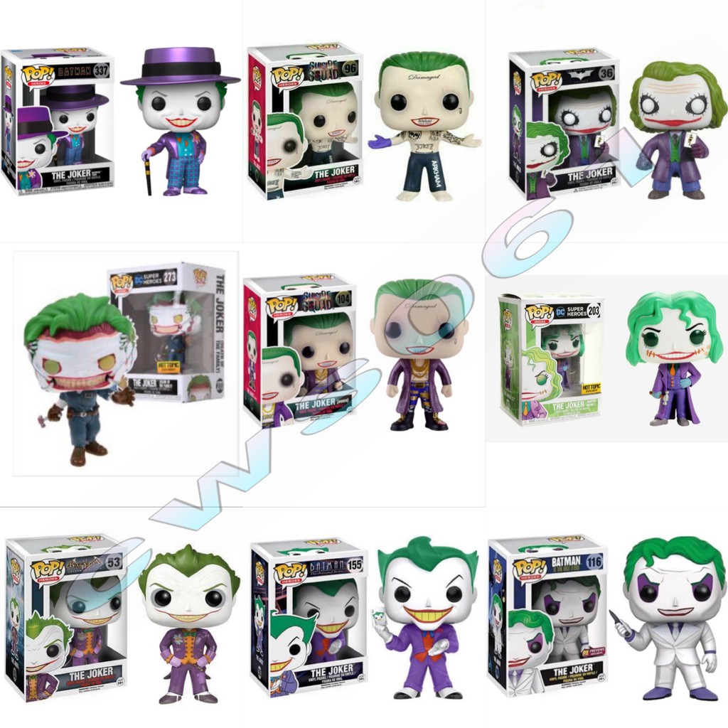 FUNKO POP公仔 Joker系列玩具 自殺小隊/黑暗騎士/阿卡姆瘋人院手辦 小丑模型擺件限定版 DC小醜男鑰匙扣