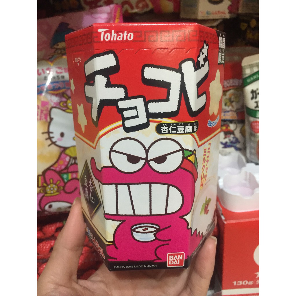 Tohato 東鳩蠟筆小新巧克力餅乾杏仁豆腐味內附貼紙期間限定 蝦皮購物