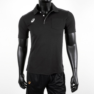 Asics 男 Polo衫 短袖 上衣 運動 休閒 吸濕 快乾 透氣 反光 亞瑟士 黑 [2033B516-001]