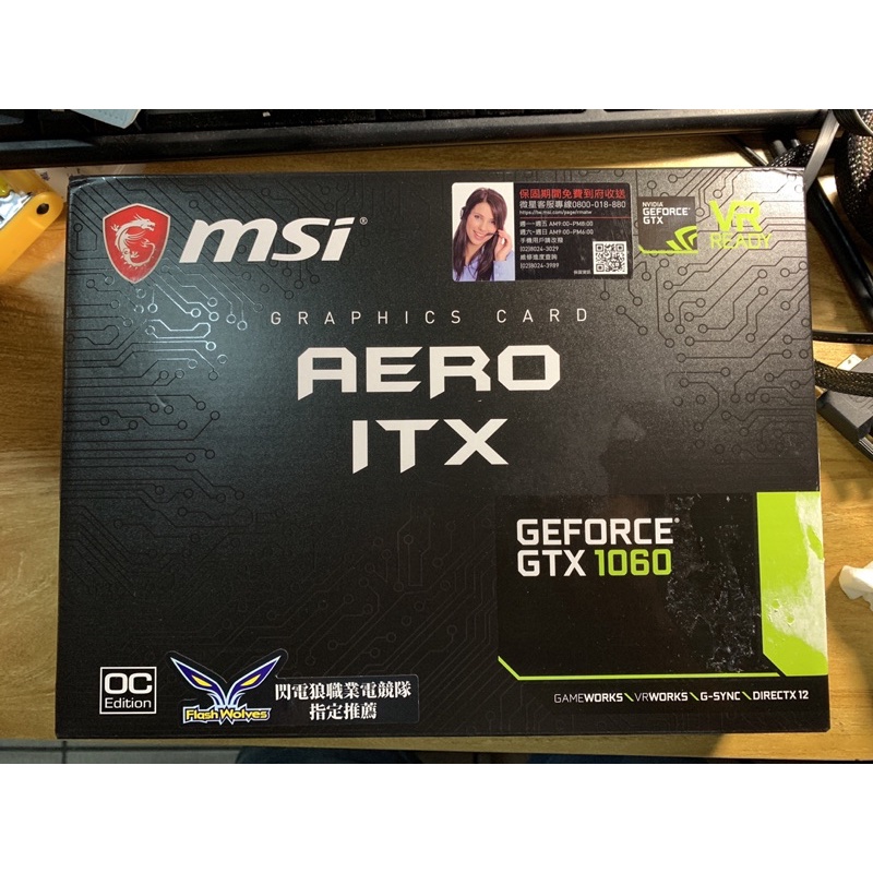 微星 MSI GTX 1060 6G AERO ITX OC極新保固內良品