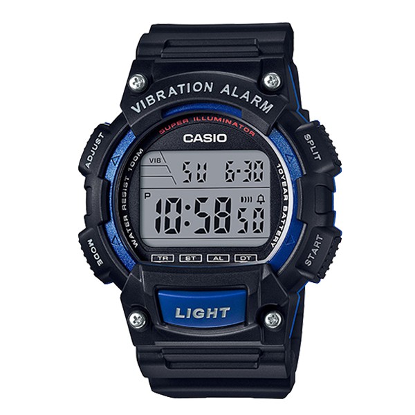 【CASIO】CASIO卡西歐 10年電力 W-736H-2A W-736H 震動鬧鈴提示 台灣卡西歐一年保固