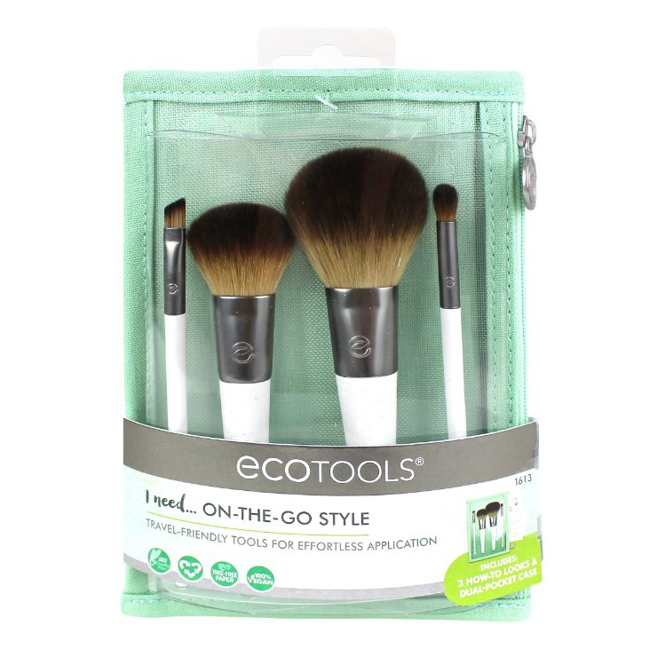 Ecotools On The Go Style Kit Makeup #1613 旅行刷具套裝 4件刷具+收納袋