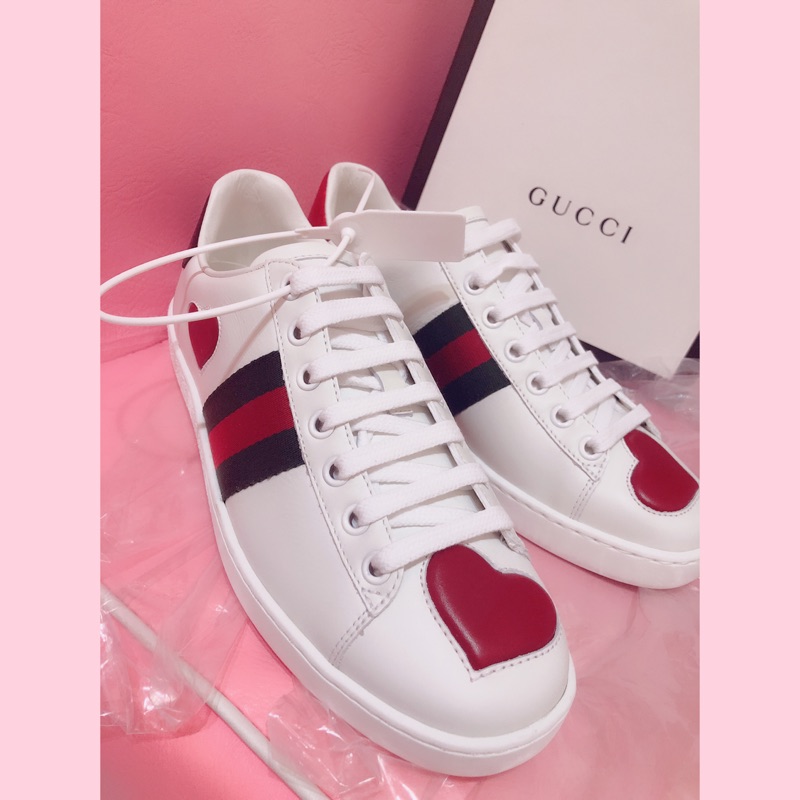 正品gucci愛心鞋 現貨24 蝦皮購物