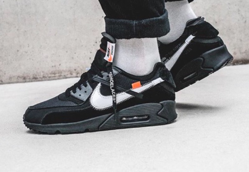 black off white nike air max 90