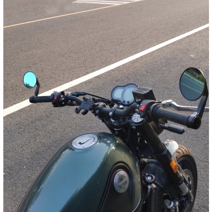 Rebel1100復古後視鏡 適用於HondaCM500改裝摩托車後照鏡 Honda重機裝備端子後照鏡碳纖維