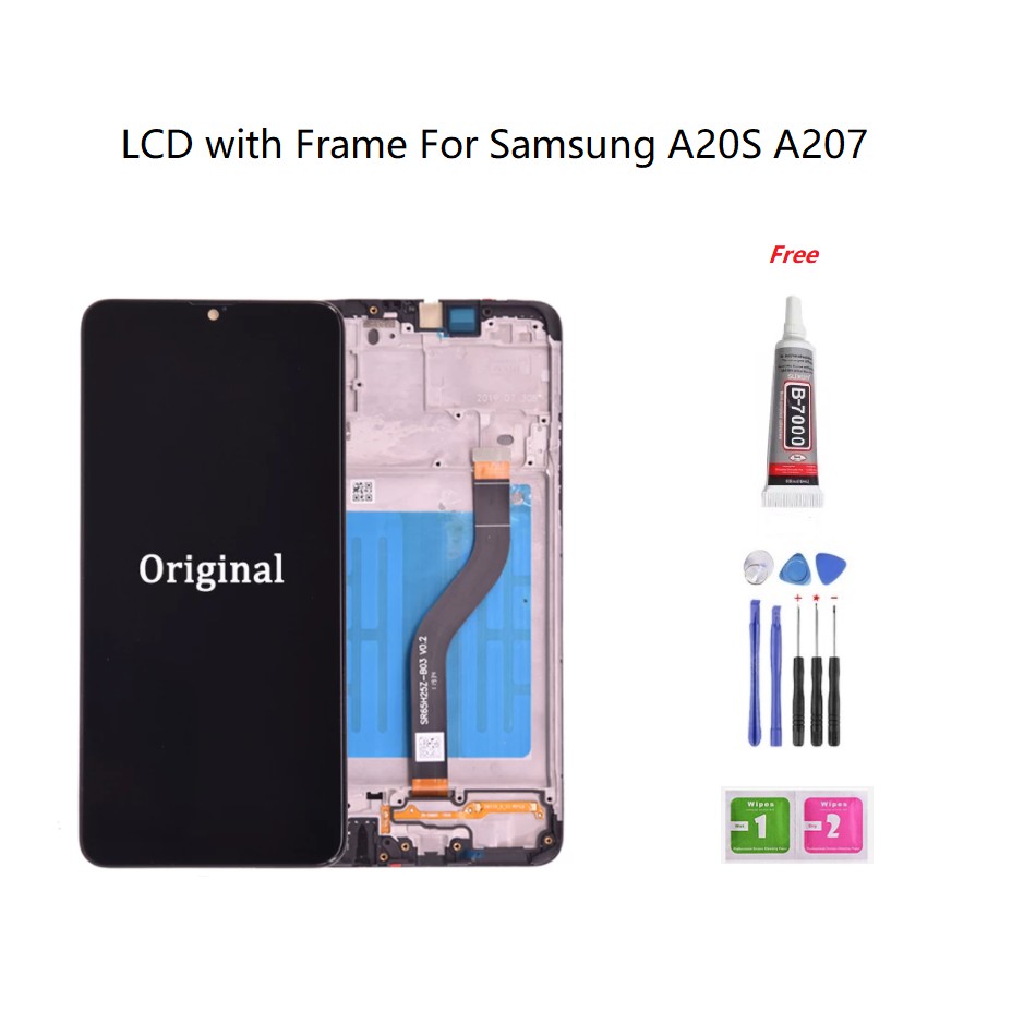 原廠帶框總成 適用於三星Samsung Galaxy A20S A207 螢幕總成 液晶螢幕 玻璃觸控面板