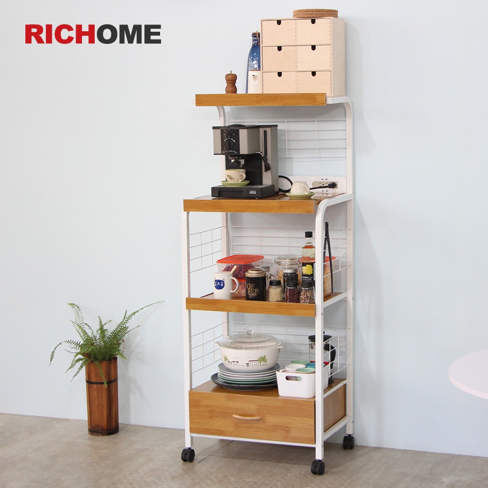 RICHOME SH534 日式真好用廚房電器架 廚房架 電器架 電器櫃 廚房櫃 微波爐架