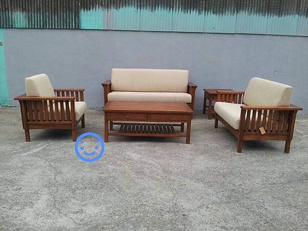 現代柚木沙發客廳組椅