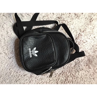 Adidas Original Mini backpack bag 黑白皮革後背包