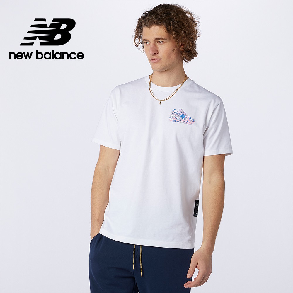 【New Balance】 NB 藝術家短袖上衣_男性_白色_MT13558WT