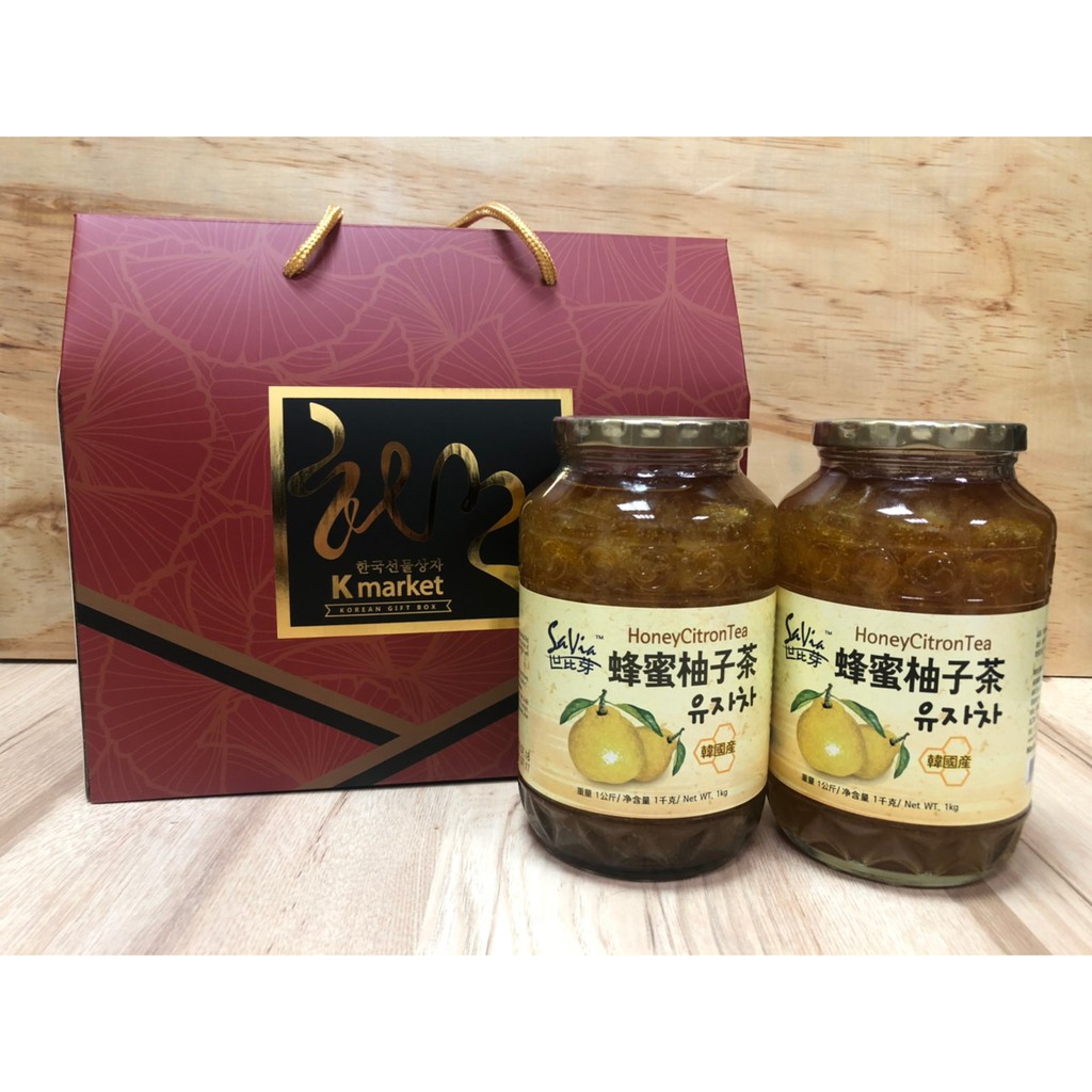 韓國進口世比芽頂級養生柚子茶2入禮盒 1KG X 2瓶  養生 韓國傳統茶 送禮 年節禮盒 柚子茶禮盒