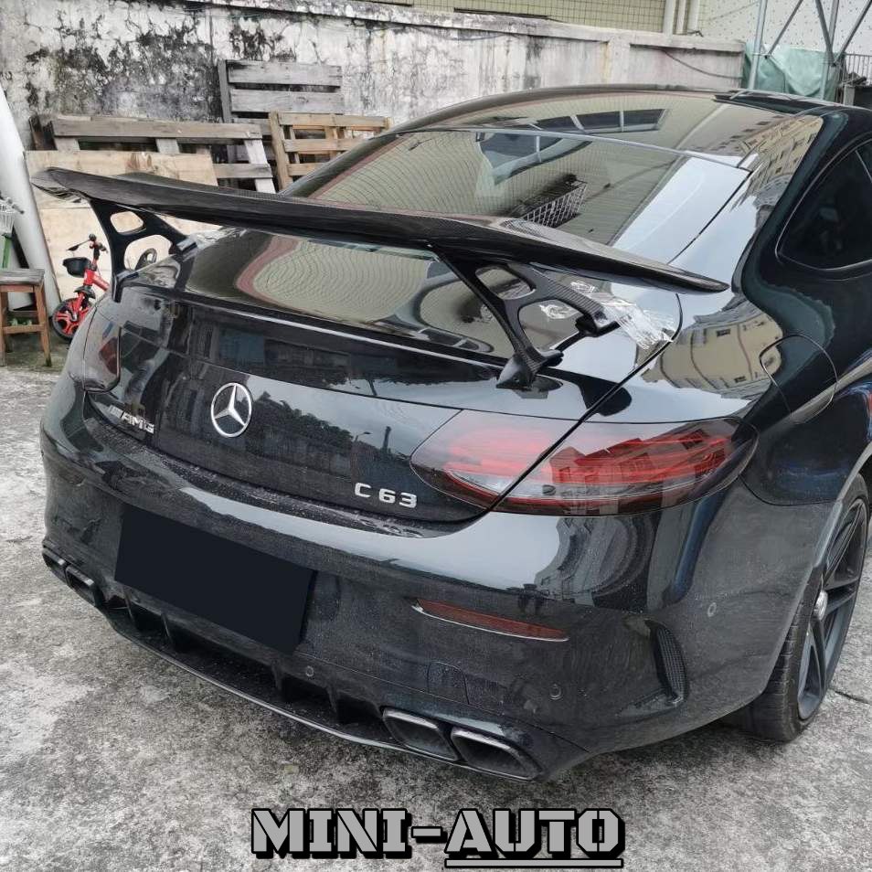 MINI-AUTO☑️ C43 COUPE IMP樣式 碳纖維戰鬥尾翼 雙門車型 改裝 BENZ C205 副廠 賓士