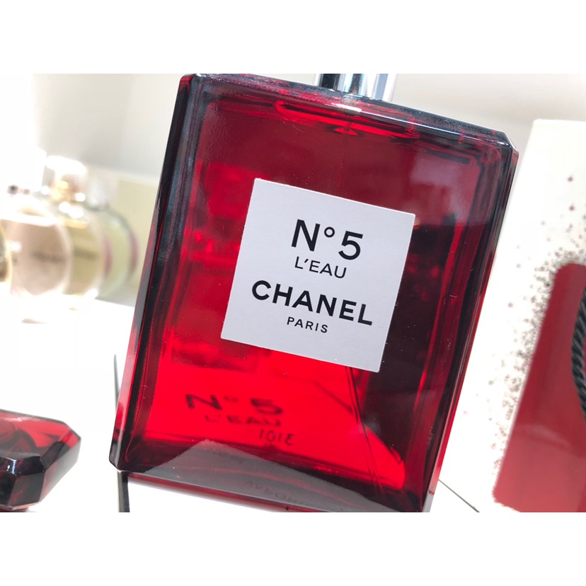 【CHANEL】香奈兒  N5 聖誕限定 紅色五號  五號香水 紅色瓶 五號之水 卡片 免運