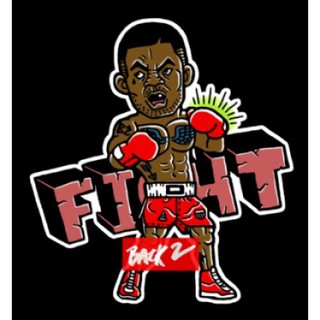 北塗BACK2 ●拳王 拳擊手套 拳擊手 拳擊 Boxer 虎面人 摔角 擂台 防水貼紙 防水車貼 sticker