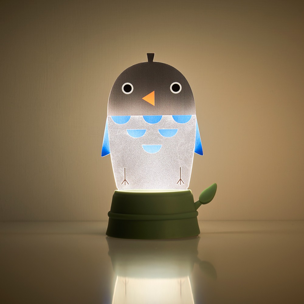 環保省電 專利導光LED 小夜燈 Xcellent｜Party Light派對時光動物燈-Blue Magpie 藍鵲