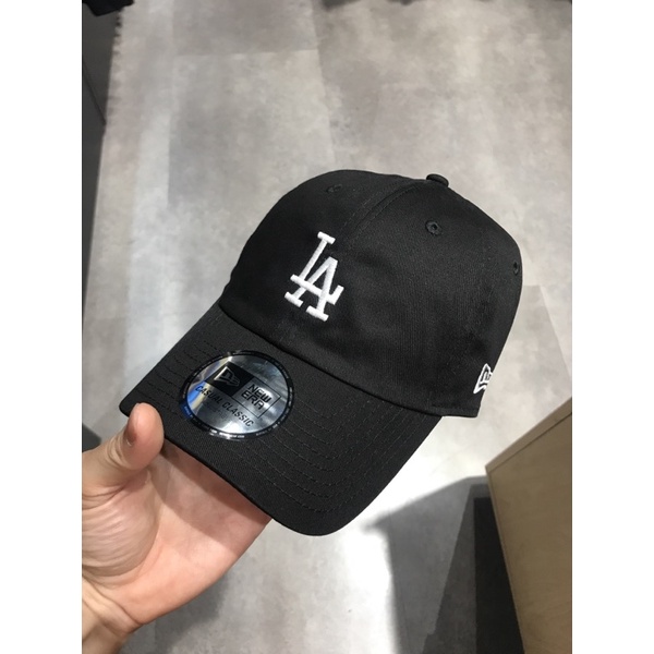 NEW ERA 道奇隊 LA 洛杉磯道奇 基本款  黑色 白LOGO帽 老帽 NE12712415