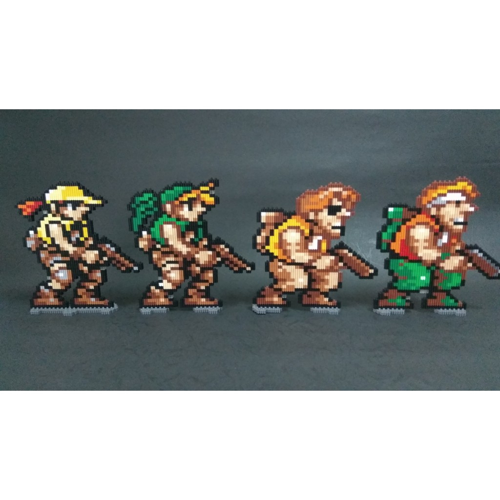 私訊預訂 越南大戰snk街機積木微型積木正規軍模型公仔完成品拼圖4隻合售馬爾可塔爾瑪英里菲歐 蝦皮購物