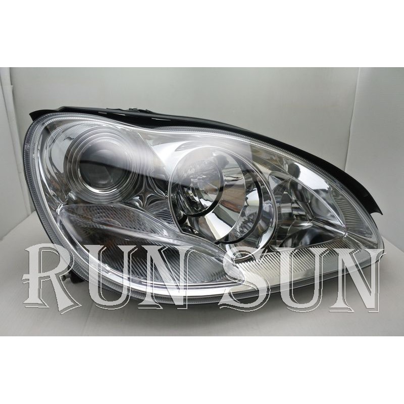 Run Sun 車燈 車材 全新賓士03 04 05 W2 S350 晶鑽魚眼大燈hid空件一對 蝦皮購物