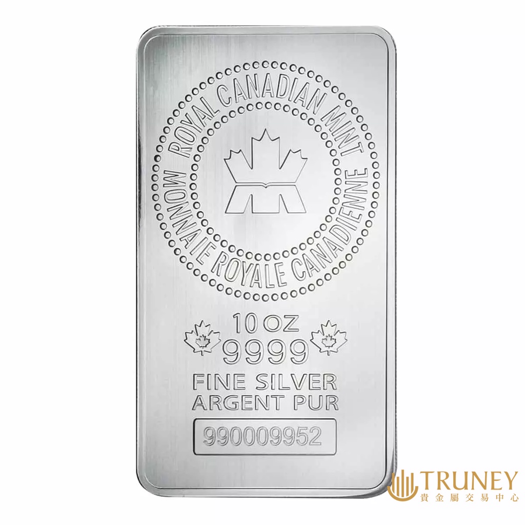 【TRUNEY貴金屬】加拿大皇家銀條10盎司 / 約 82.94台錢