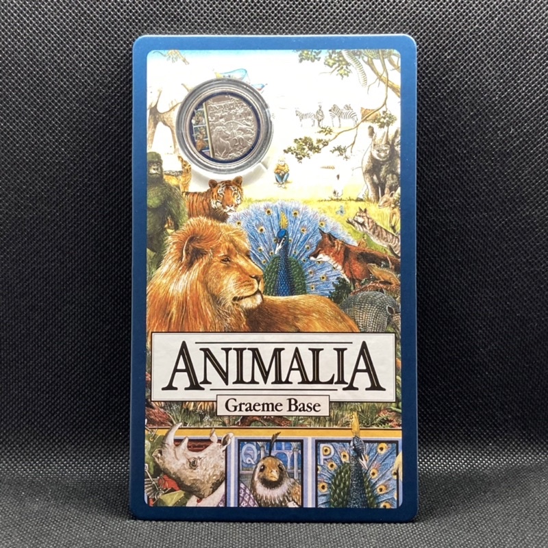 澳洲 2021年動物界35週年20分彩色紀念幣 /澳大利亞 Animalia Graema 獅子 卡幣 卡片 硬幣 錢幣