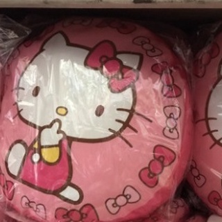 18吋 凱蒂貓 圓型抱枕 靠枕 抱枕 圓枕