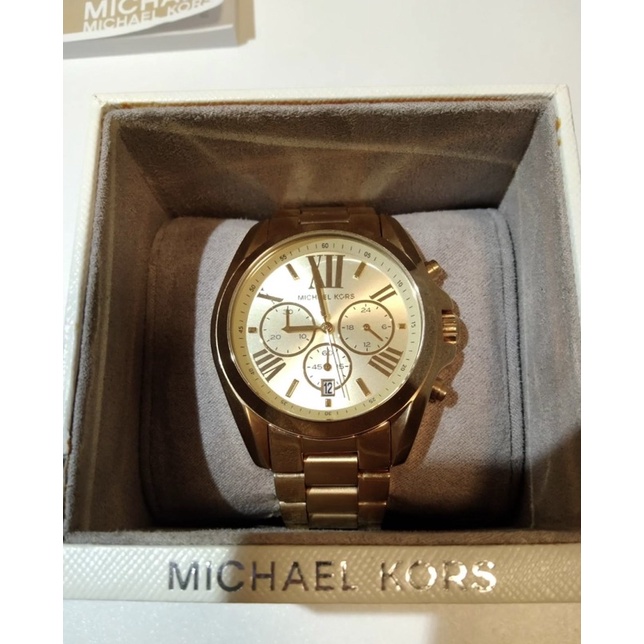 專櫃購入正品Michael Kors金色錶帶質感男士腕表手錶羅馬數字MK經典百搭男生二手精品配件