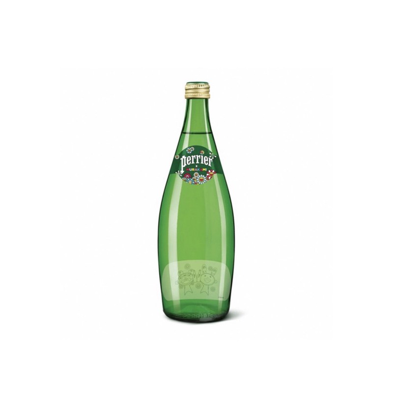 現貨 村上隆X perrier  沛綠雅汽泡水 限定 玻璃瓶 小花 Takashi  汽泡水 750ML