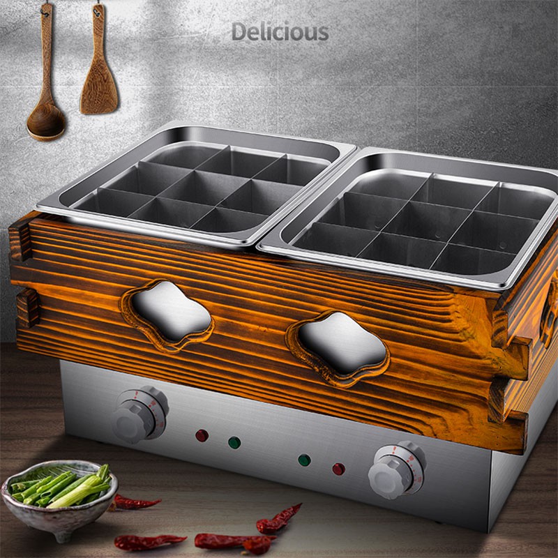 關東煮機器商用麻辣燙爐串串香關東煮格子鍋電熱單雙缸魚蛋機