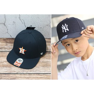 蝦拼殿 47brand 小童帽1歲半~5歲 MLB休斯頓太空人基本款丈青色主場配色 SNAPBACK 可調式棒球帽