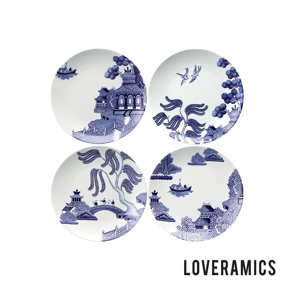 【Loveramics】 青花之戀沙拉盤4件組《WUZ屋子-台北》英國 盤 餐盤 盤 盤子