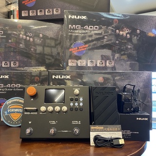 【搖滾玩家樂器】全新免運 送變壓器導線 NUX MG-400 綜合效果器 綜效 電吉他 吉他 彩色中文說明書 MG400