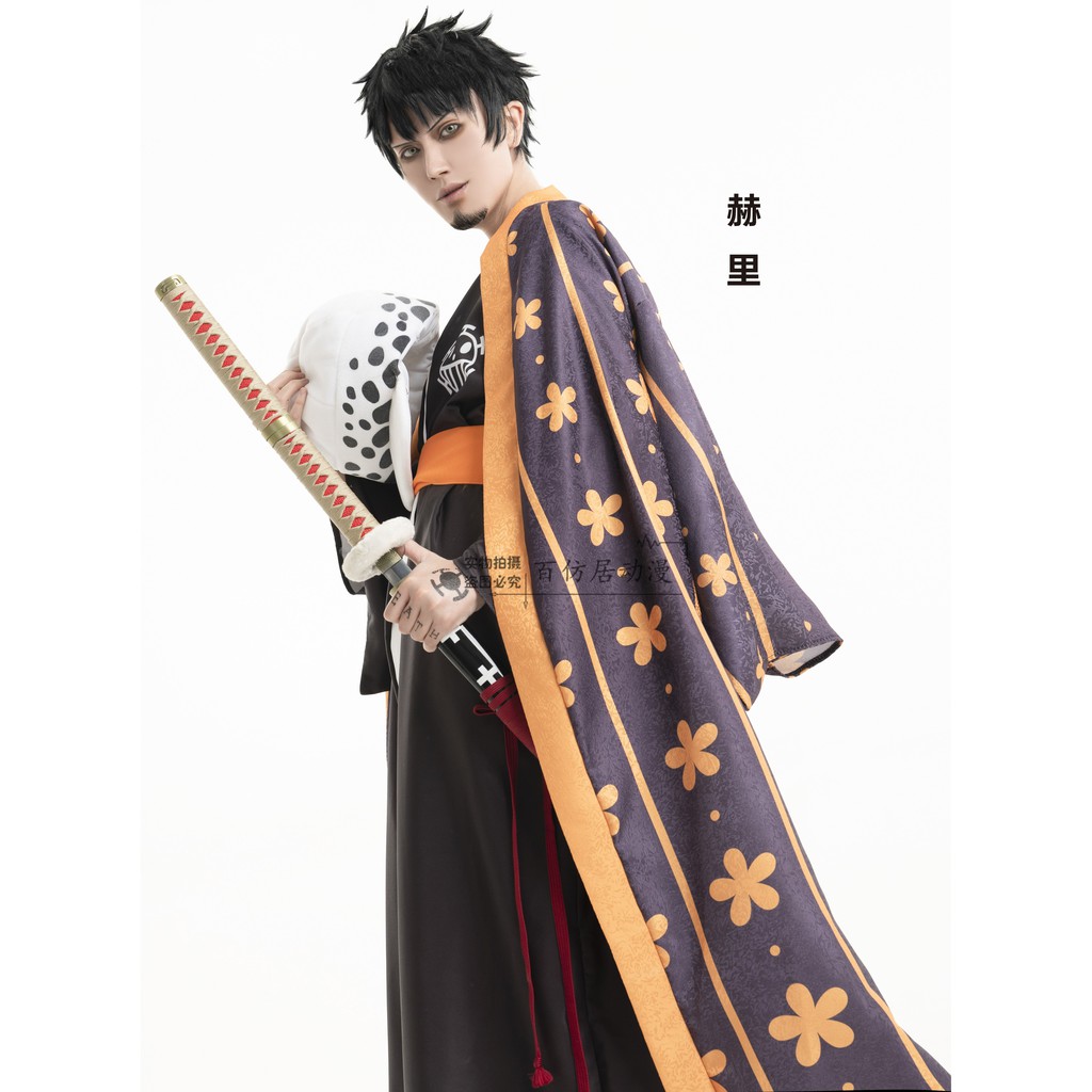 ◤cos服熱銷免運◢海賊王和之國 特拉法爾加·羅cos服浴衣和服日式cosplay服飾 bdOr
