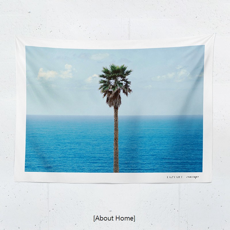 About Home Ins夏威夷海景掛布延伸感遠景掛毯原創小清新裝飾布臥室背景布置 蝦皮購物