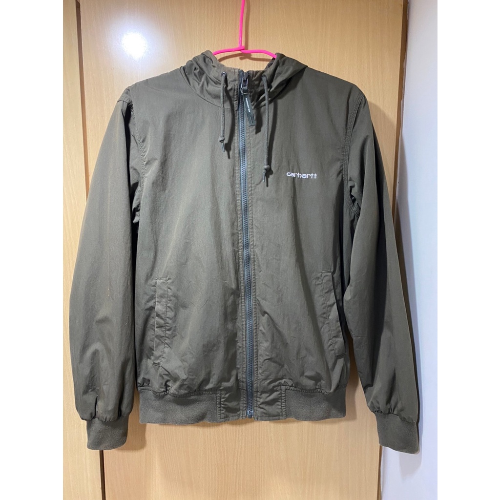 [二手美品 可刷卡] Carhartt WIP Marsh Jacket XS 軍綠 連帽外套 刺繡 防水材質 網眼布