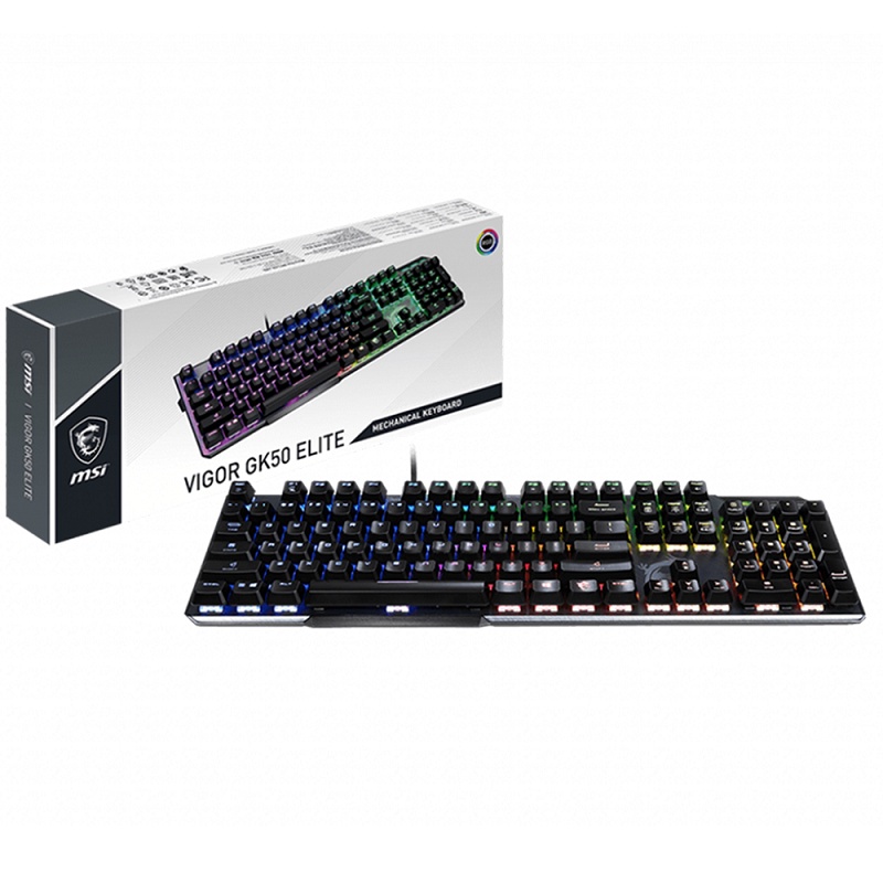 【任搭享9折】MSI微星 VIGOR GK50 ELITE BW TC 電競鍵盤/有線/凱華軸/中文/RGB