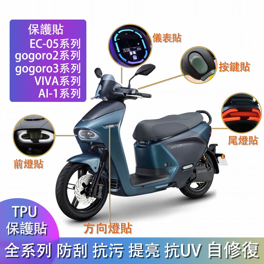 Yamaha EC05儀表貼 保護貼 gogoro gogoro2 AI-1 保護膜 貼膜 TPU熱修復 防刮膜 螢幕貼