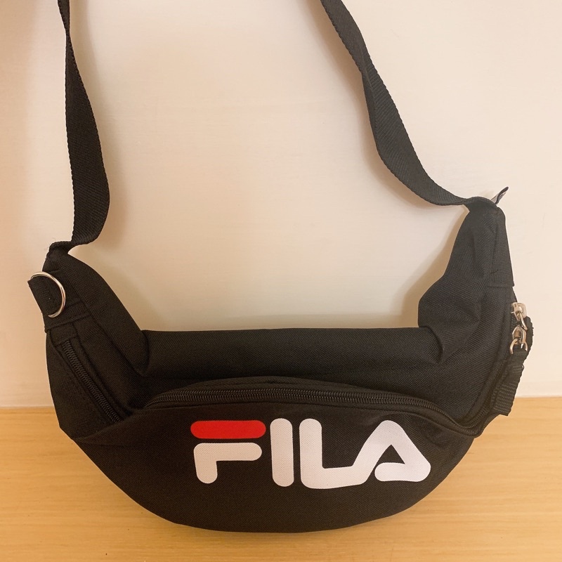 【包包】腰包/背包-FILA 經典腰包 (黑色)
