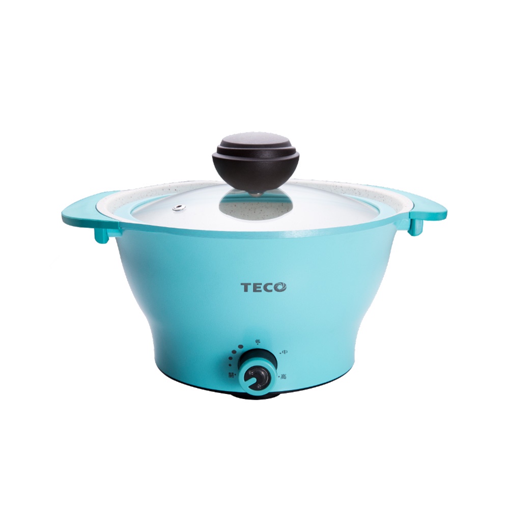 【限量福利品】TECO東元 2L多功能無水料理美食鍋-清新藍(附304不鏽鋼架) YP2001CBB