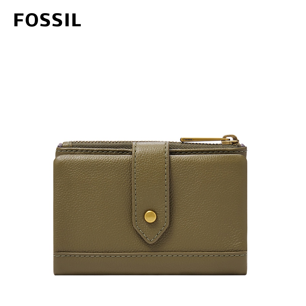 【FOSSIL】Lainie 零錢夾扣帶短夾-沼綠色 SWL2650376