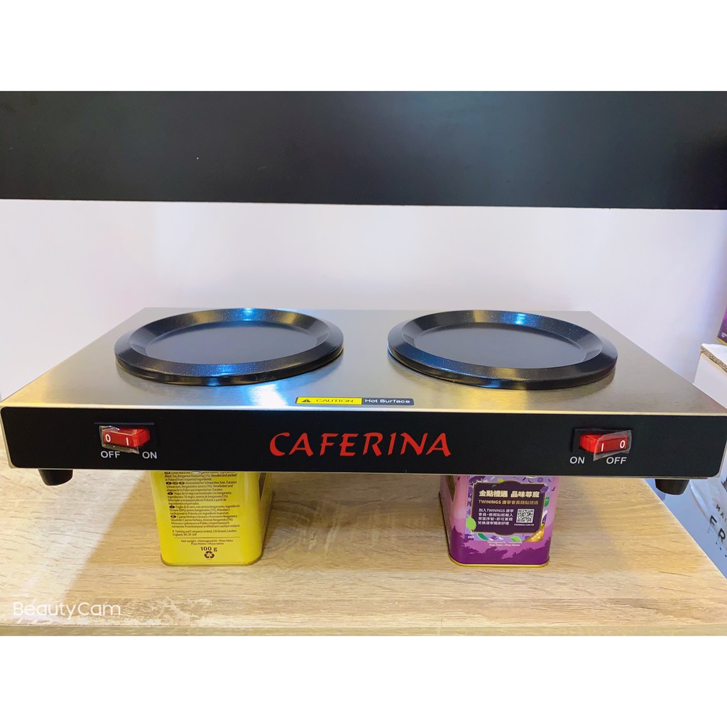 **愛洛奇**CAFERINA 美式咖啡保溫座 商用雙座保溫盤 保溫爐 THP(原色，藍色)